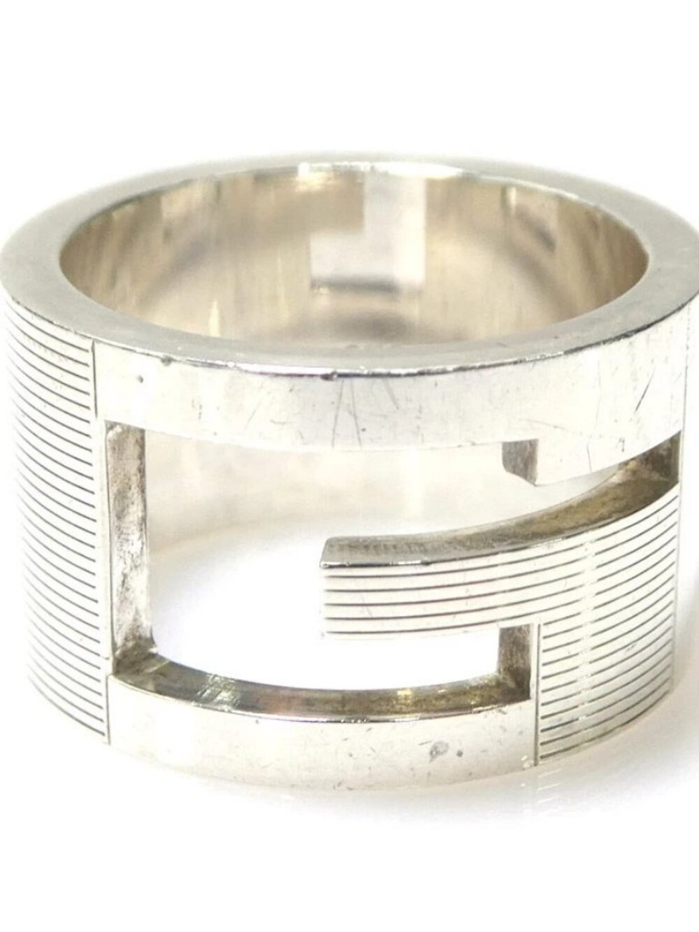 GUCCI G Logo Ring Silver